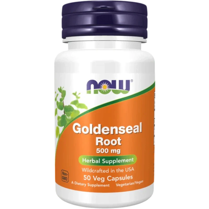 NOW Herbal Now Foods, Raíz de Sello de Oro 500 mg (50 cápsulas)