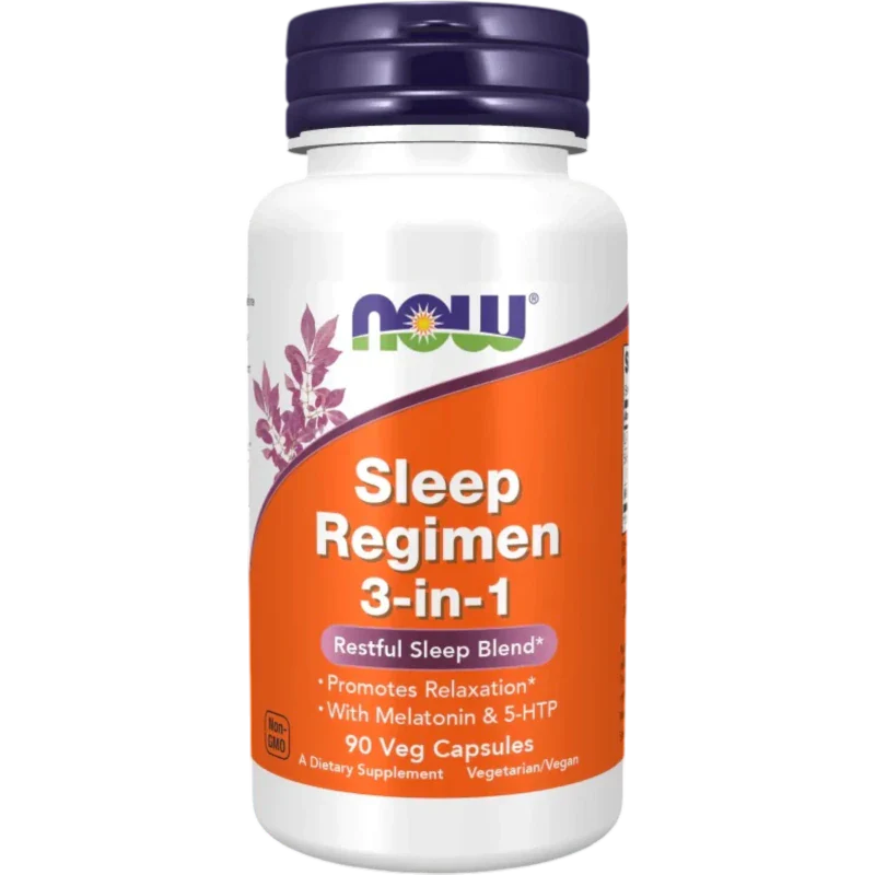 NOW Herbal Now Foods, Régimen para Dormir 3-en-1 (90 cápsulas)