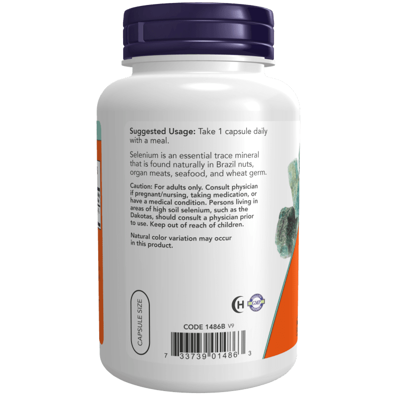 NOW SUPLEMENTOS Now Foods, Selenio 200 mcg (180 cápsulas)