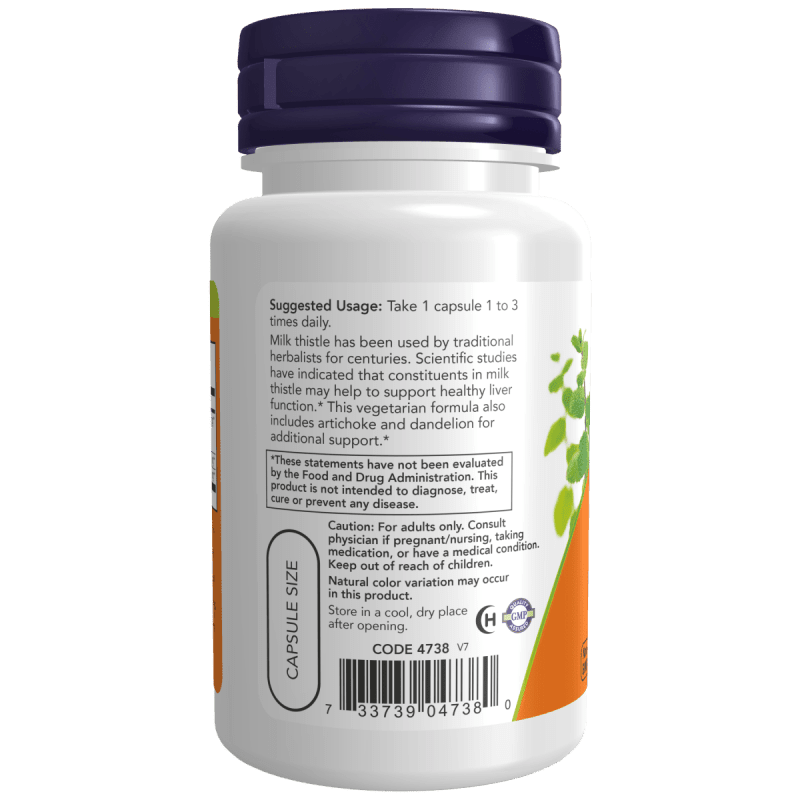 NOW SUPLEMENTOS Now Foods, Silimarina Doble Potencia 300 mg (50 cápsulas)