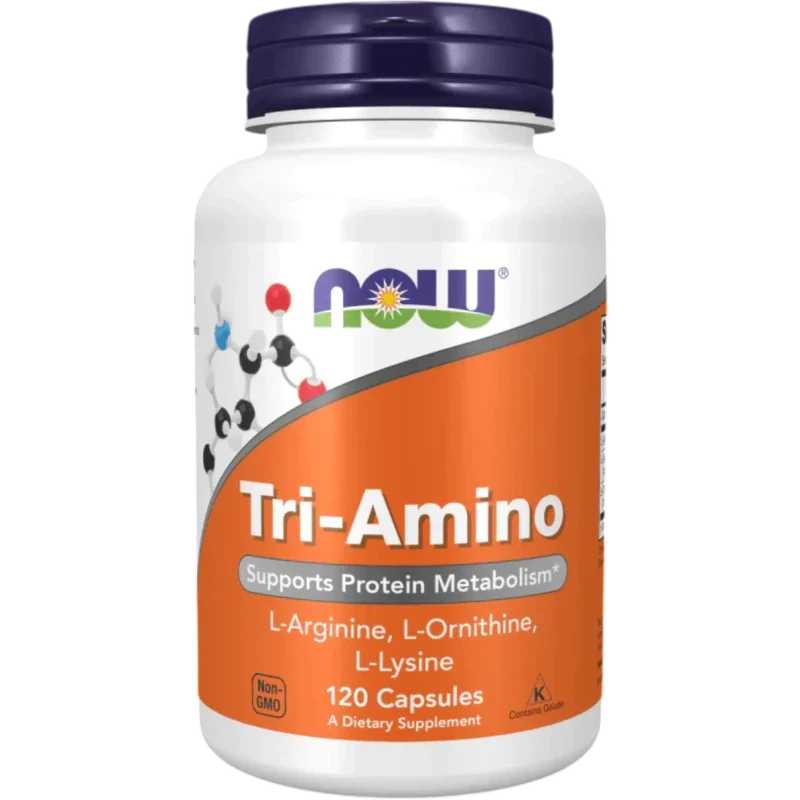 NOW Aminoácido Now Foods, Tri Amino Complejo de Aminoácidos (120 cápsulas)