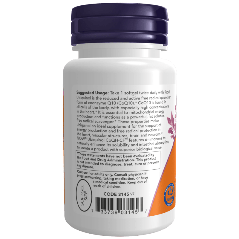 NOW Vitaminas y complementos Now Foods, Ubiquinol CoQH-CF™ (60 softgels)