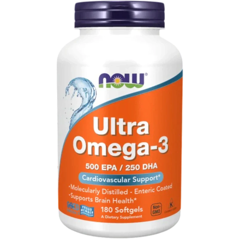 NOW Omega Now Foods, Ultra Omega-3 500 EPA/250 DHA (180 softgels)
