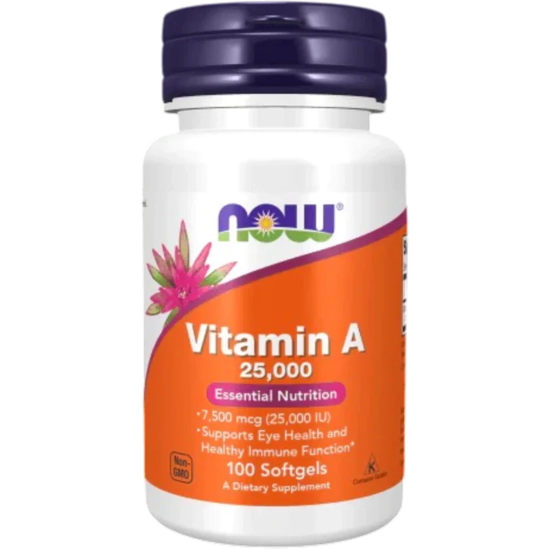 NOW Vitamina Now Foods, Vitamina A 25,000 UI (100 softgels)