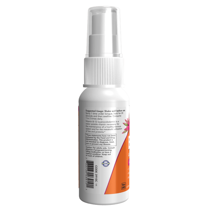 NOW SUPLEMENTO Now Foods, Vitamina B-12 1,000 mcg (2 fl oz/60 ml)