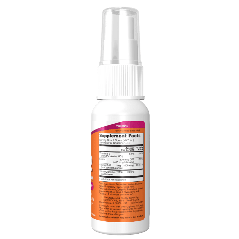 NOW SUPLEMENTO Now Foods, Vitamina B-12 1,000 mcg (2 fl oz/60 ml)