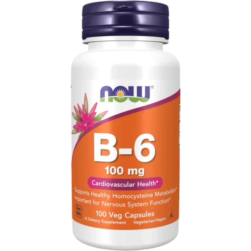 NOW Suplementos Now Foods, Vitamina B-6 100 mg (100 cápsulas)