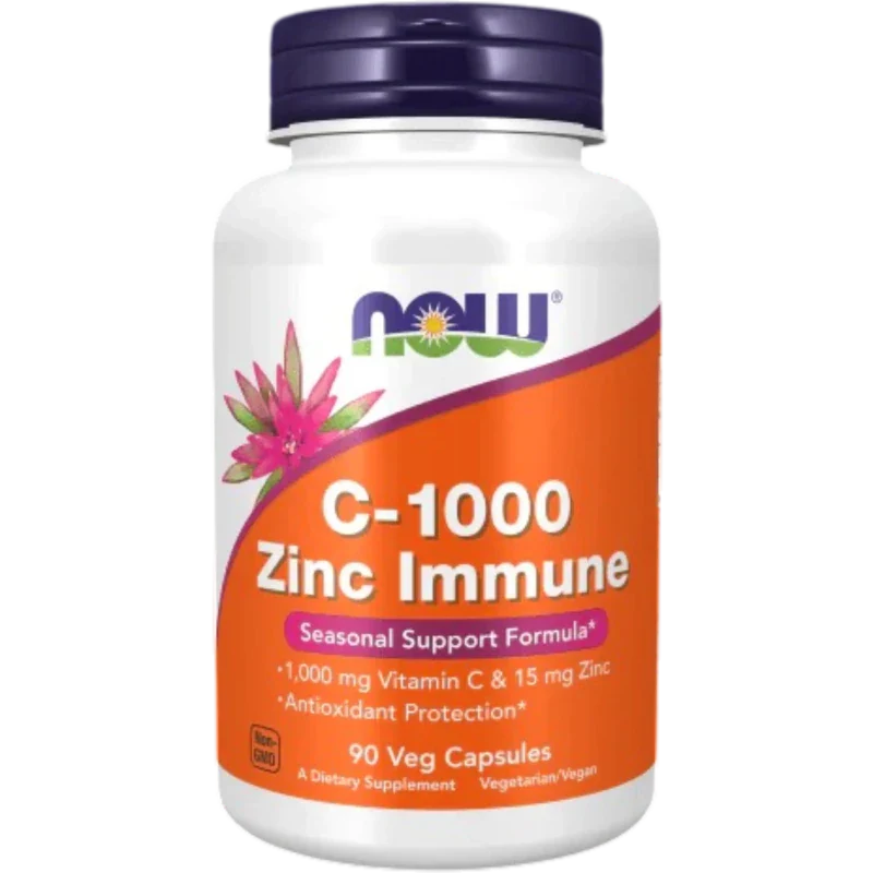 NOW Vitamina Now Foods, Vitamina C-1000 y Zinc (90 cápsulas)