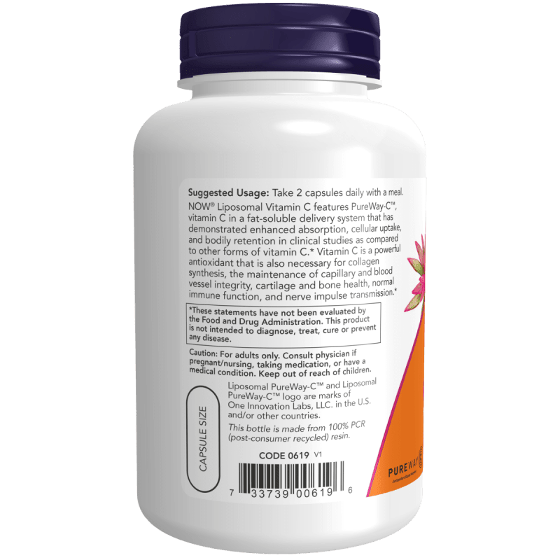 NOW SUPLEMENTO Now Foods, Vitamina C Liposomal (120 cápsulas)