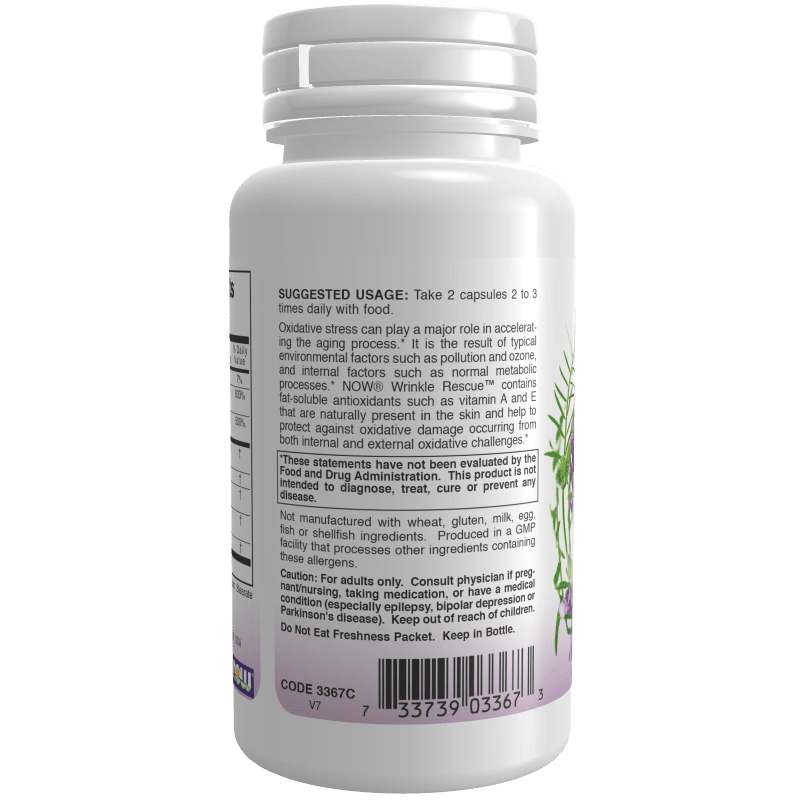 NOW SUPLEMENTOS Now Foods, Wrinkle Rescue (60 cápsulas)
