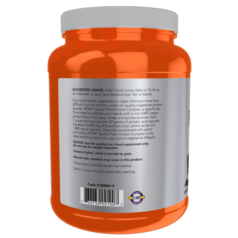 NOW Suplementos , Deportes Now Foods, Proteina Vegetal Sabor Chocolate Moca en Polvo (2 lb 907 g)