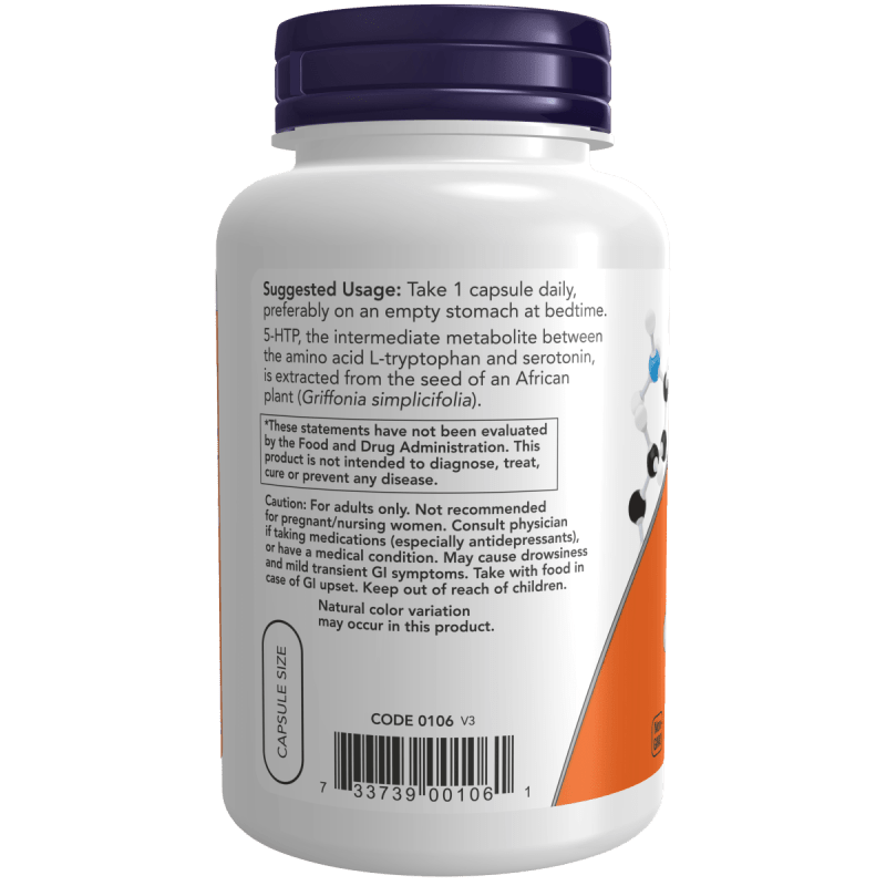 NOW SUPLEMENTOS Now Foods, 5-HTP 100 mg (120 cápsulas)