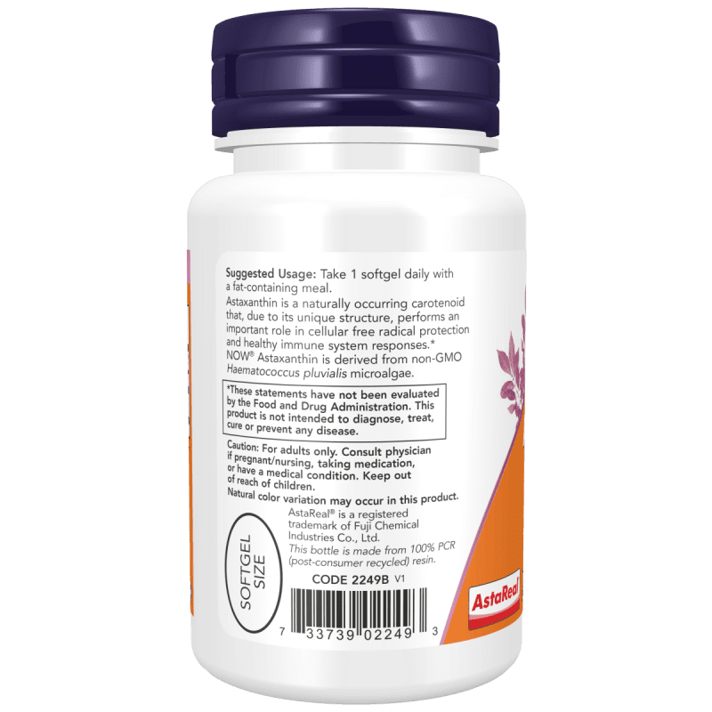 NOW suplementos Now Foods, Astaxantina Extra Fuerte 10 mg (30 softgels)