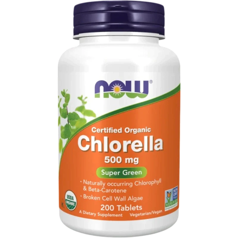 NOW Suplementos Now Foods, Clorela Orgánica 500 mg (200 tabletas)