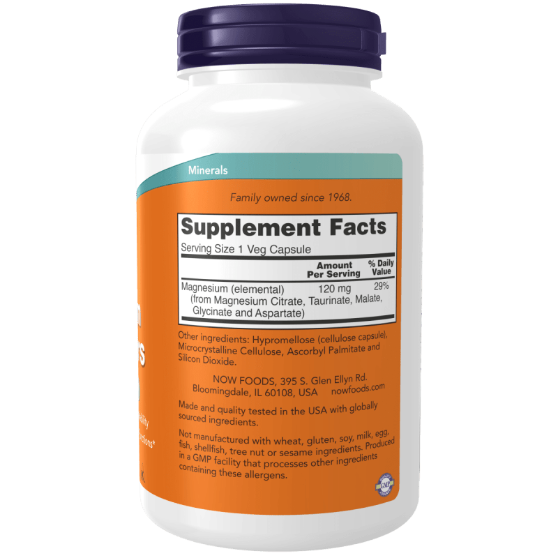 NOW SUPLEMENTOS Now Foods, Complejo de Magnesio Máxima Absorción (180 cápsulas)