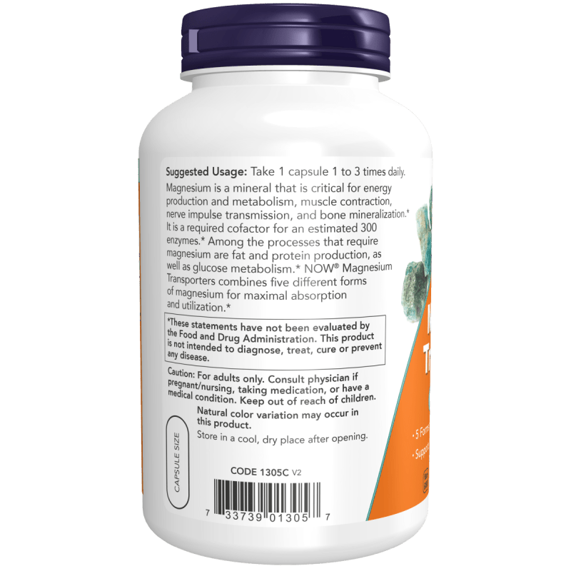 NOW SUPLEMENTOS Now Foods, Complejo de Magnesio Máxima Absorción (180 cápsulas)