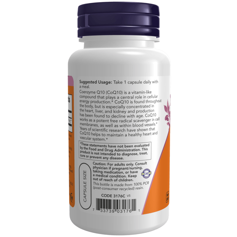 NOW SUPLEMENTOS Now Foods, CoQ10 200 mg (60 cápsulas)