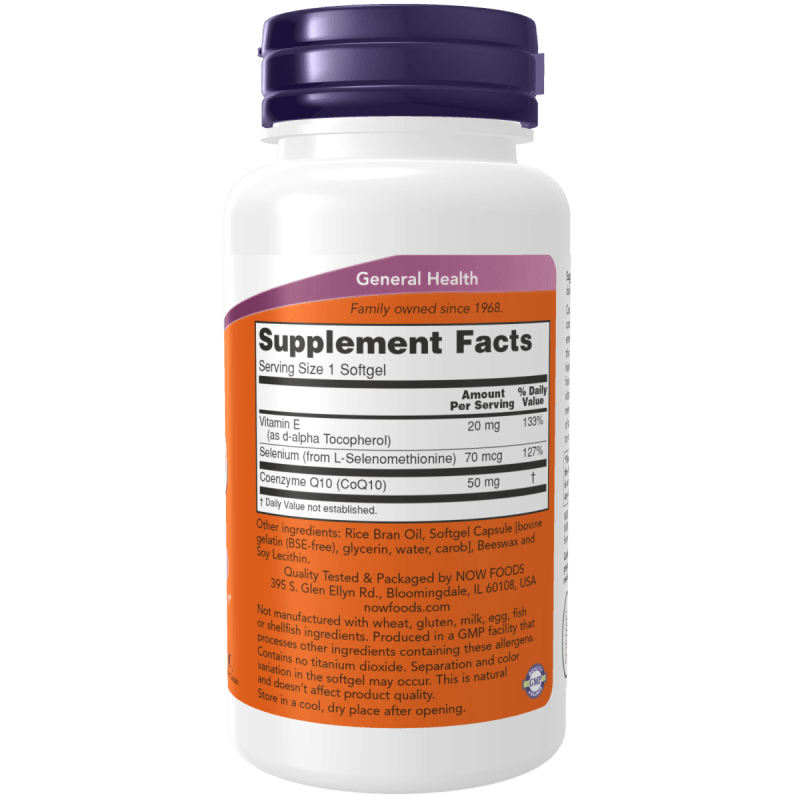 NOW Suplementos Now Foods, CoQ10 50 mg (100 softgels)