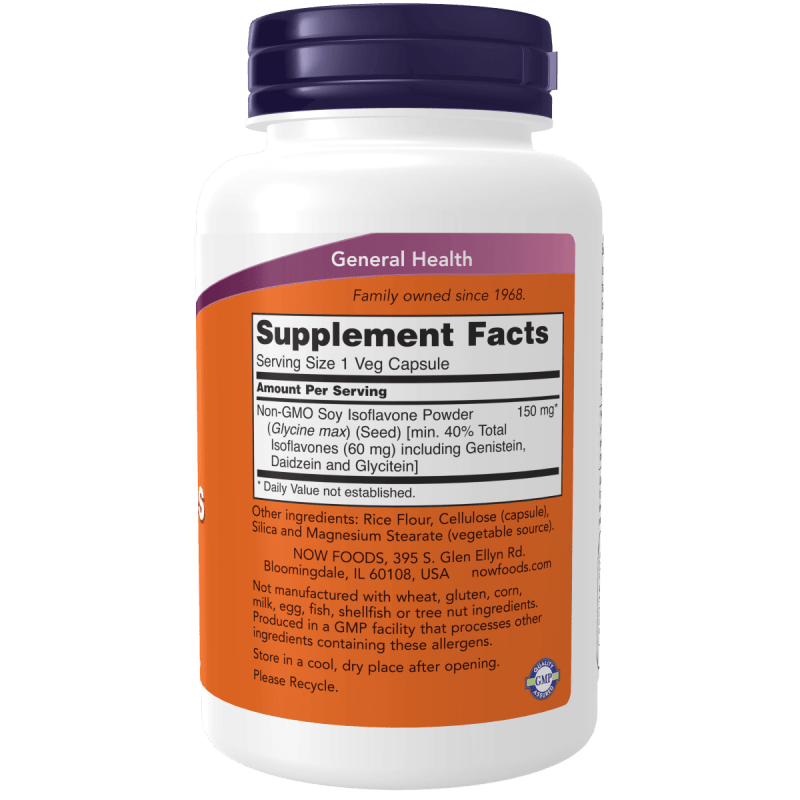 NOW SUPLEMENTOS Now Foods, Isoflavonas de Soya 60 mg (120 cápsulas)