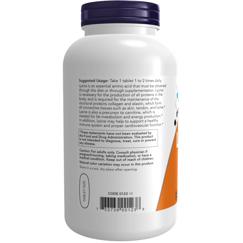 NOW SUPLEMENTOS Now Foods, L-Lisina 1,000 mg (250 tabletas)