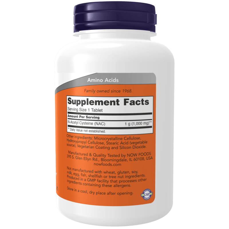 NOW SUPLEMENTOS Now Foods, NAC 1,000 mg (120 tabletas)