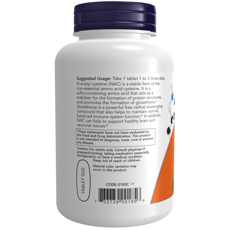 NOW SUPLEMENTOS Now Foods, NAC 1,000 mg (120 tabletas)