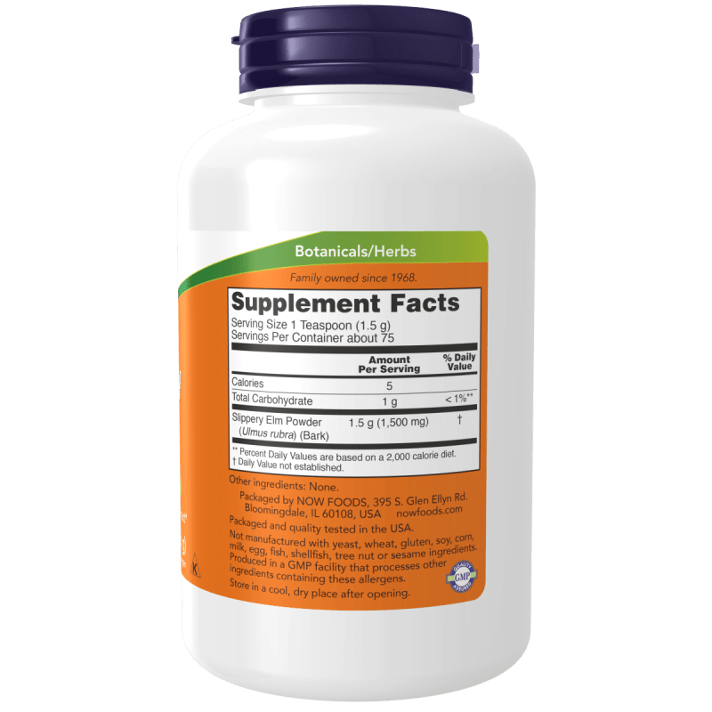 NOW SUPLEMENTOS Now Foods, Polvo de Olmo Resbaladizo (4 oz/113 g)