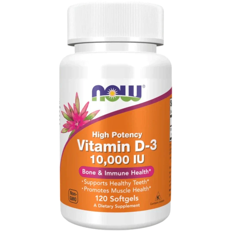 NOW Vitamina Now Foods, Vitamina D-3 10,000 UI (120 softgels)