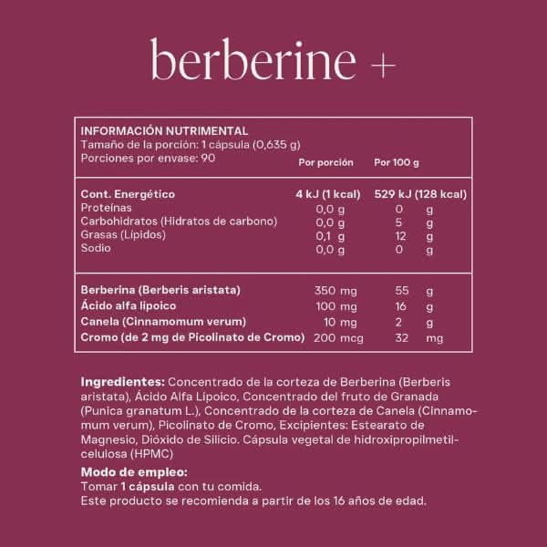 Reset Wellness Suplementos Reset Wellness, Berberine+ 635 mg (90 cápsulas)