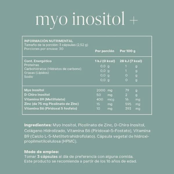 Reset Wellness Suplementos Reset Wellness, Myo Inositol+ (90 cápsulas)