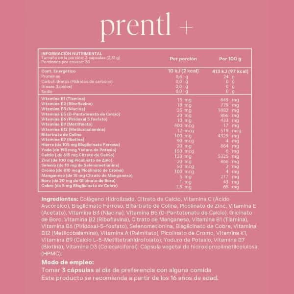 Reset Wellness Suplementos Reset Wellness, Prentl+ (90 cápsulas)
