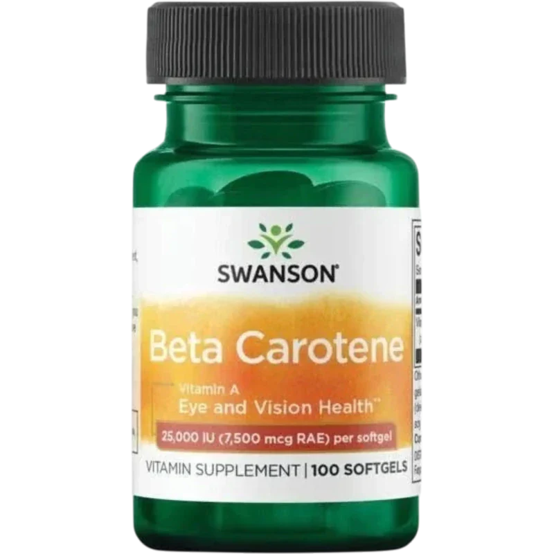 SWANSON Vitamina Swanson, Betacaroteno Vitamina A 25,000 UI (100 softgels)