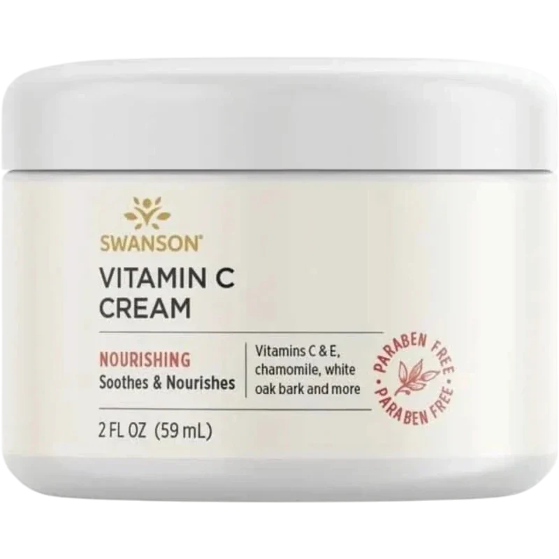 SWANSON Vitamina Swanson, Crema con Vitamina C 98% Natural (2 fl oz/59 ml)