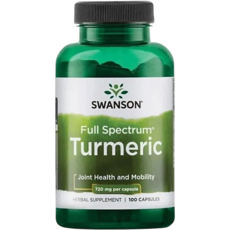 SWANSON Herbal Swanson, Cúrcuma de Espectro Completo 720 mg (100 cápsulas)