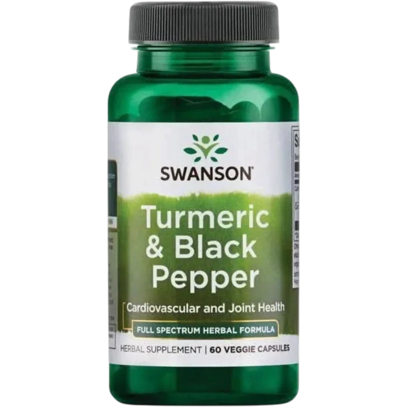 SWANSON Herbal Swanson, Cúrcuma y Pimienta Negra (60 cápsulas)