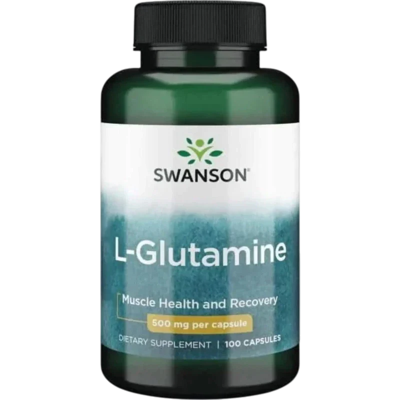SWANSON Aminoácido Swanson, L-Glutamina 500 mg (100 cápsulas)