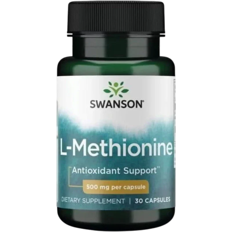 SWANSON Aminoácido Swanson, L-Metionina 100% Pura 500 mg (30 cápsulas)
