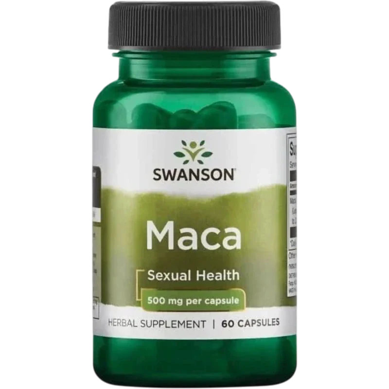 SWANSON Herbal Swanson, MACA 500 mg (60 cápsulas)
