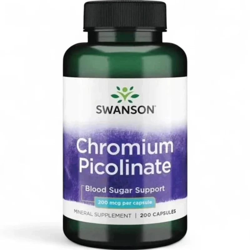 SWANSON Suplementos Swanson, Picolinato de Cromo 200 mcg (200 cápsulas)