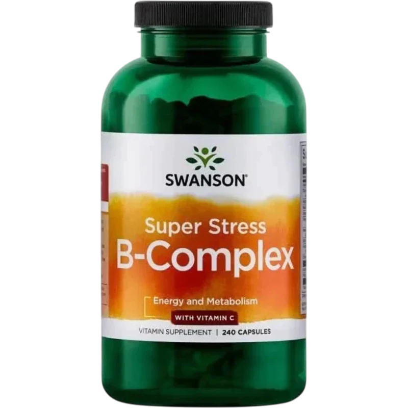 SWANSON Vitamina Swanson, Súper Estrés Complejo B con Vitamina C (240 cápsulas)