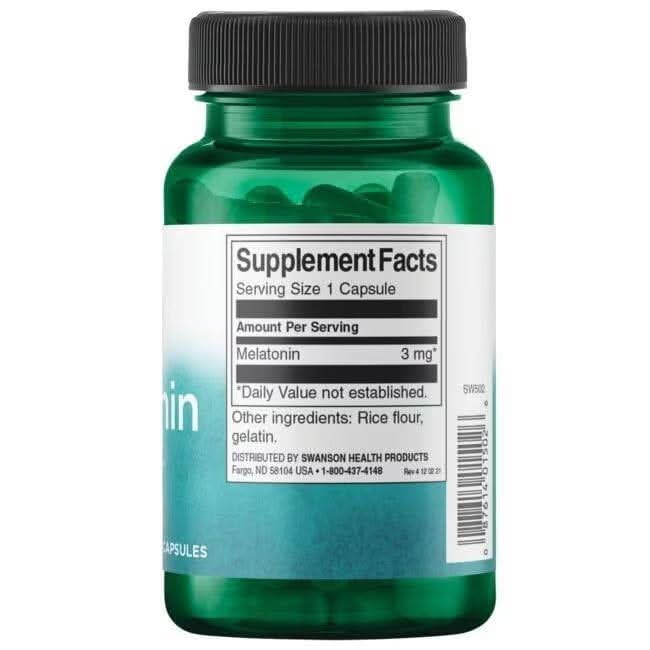 SWANSON SUPLEMENTO Swanson, Melatonina 3 mg (120 cápsulas)
