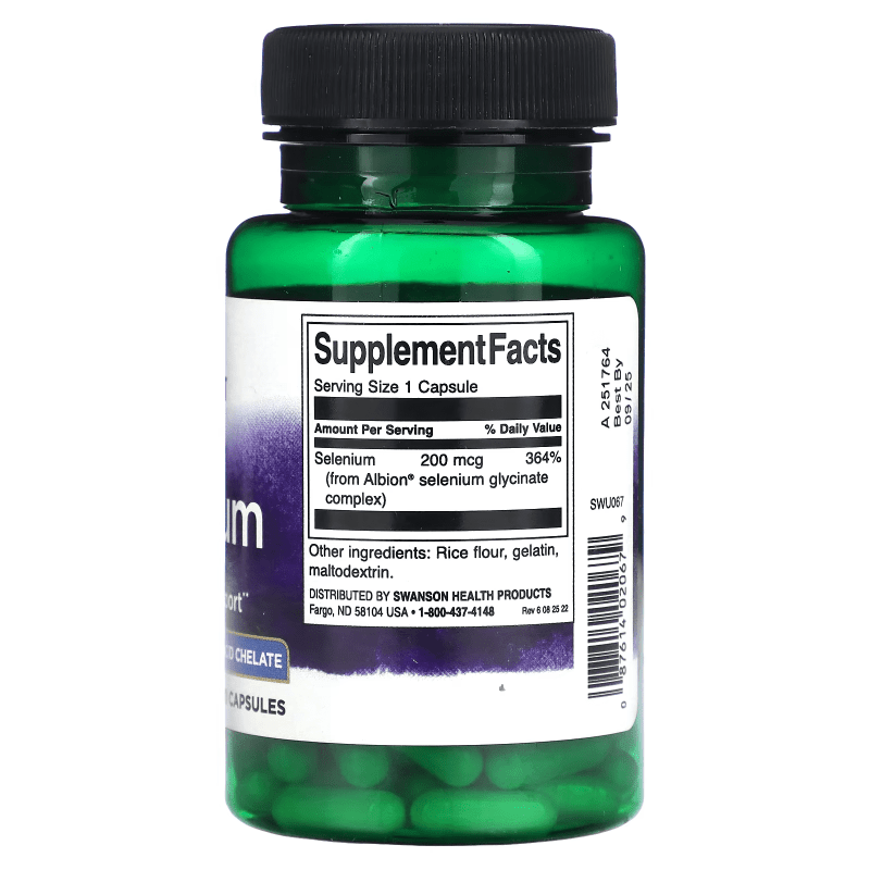 SWANSON SUPLEMENTOS Swanson, Complejo de Selenio Albion 200 mcg (90 cápsulas)