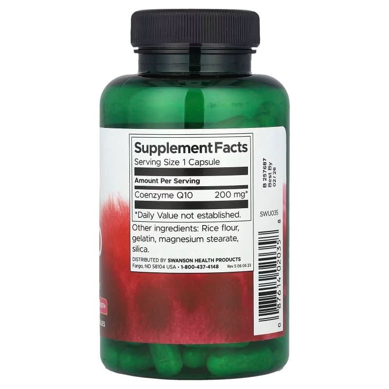 SWANSON SUPLEMENTOS Swanson, CoQ10 200 mg (90 cápsulas)