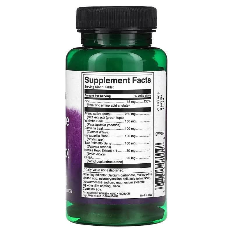 SWANSON SUPLEMENTOS Swanson, DHEA Supremo para Intimidad (45 tabletas)
