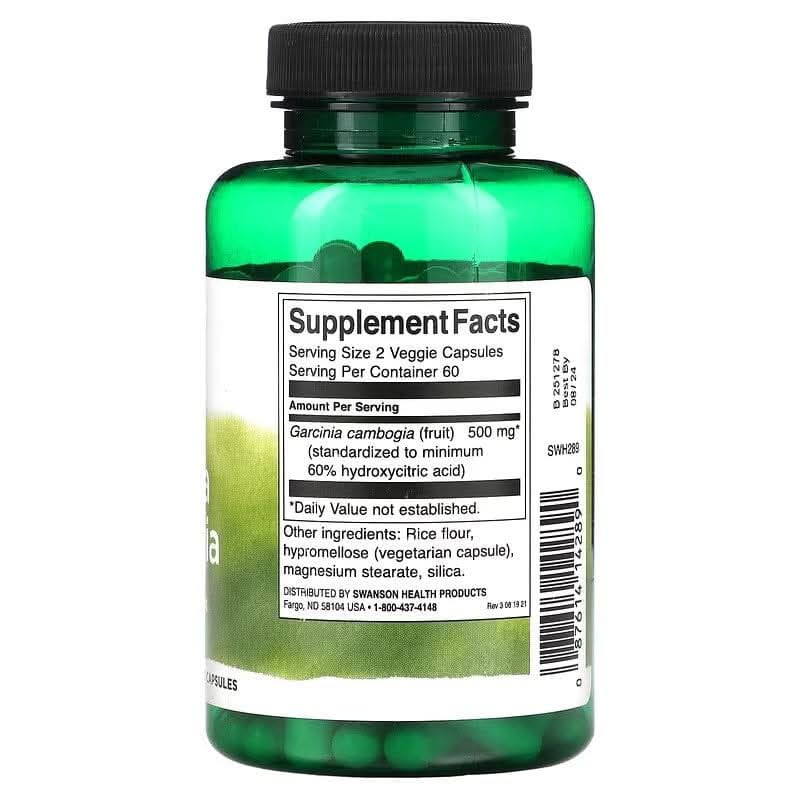 SWANSON SUPLEMENTOS Swanson, Garcinia Cambogia 250 mg (120 veg cápsulas)