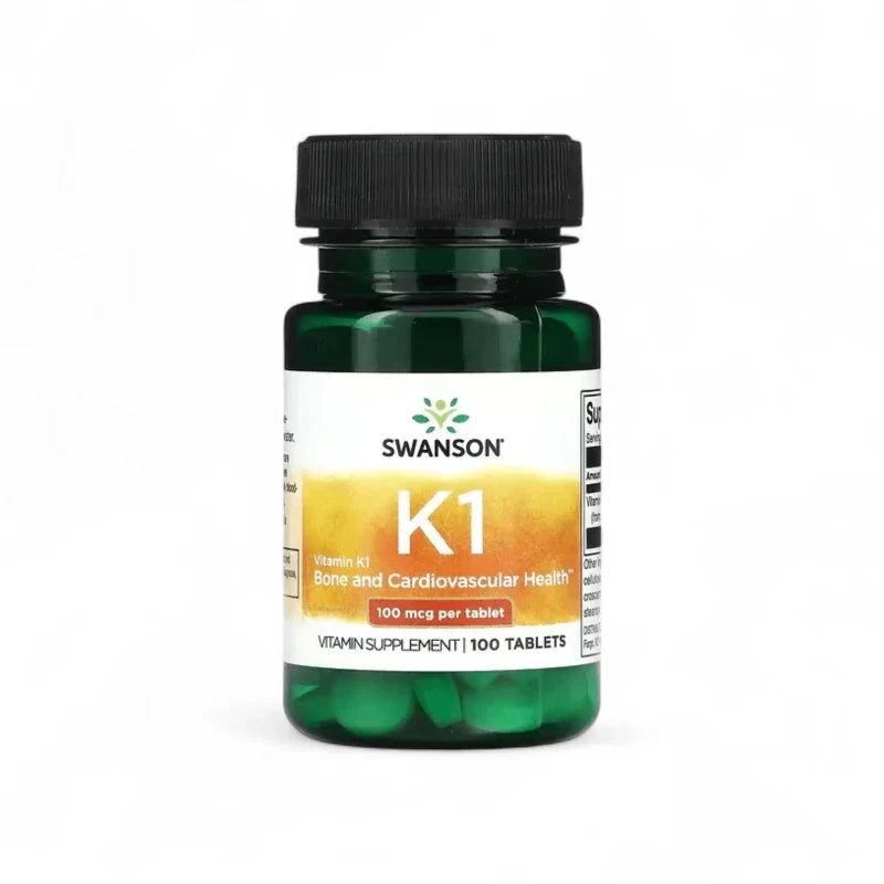 SWANSON Suplementos Swanson, Vitamina K-1 100 mcg (100 tabletas)